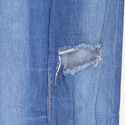 ASOS Womens Blue Cotton Skinny Jeans Size 28 in Regular Zip