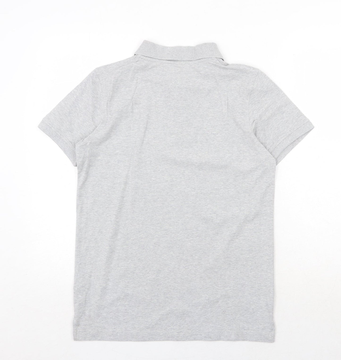 SPLASH Mens Grey Cotton Polo Size S Collared Button