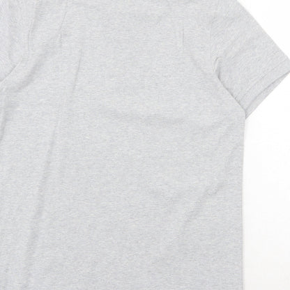 SPLASH Mens Grey Cotton Polo Size S Collared Button