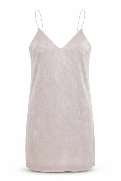 New Look Womens Pink Polyester Slip Dress Size 10 V-Neck Pullover