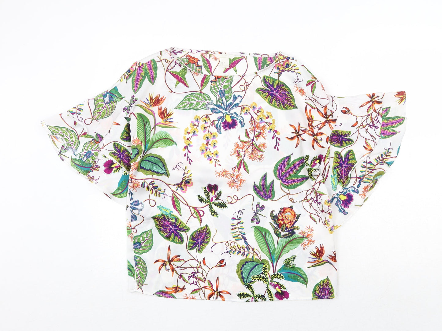 Womens UK Size 6 H&M Multicoloured Basic Blouse