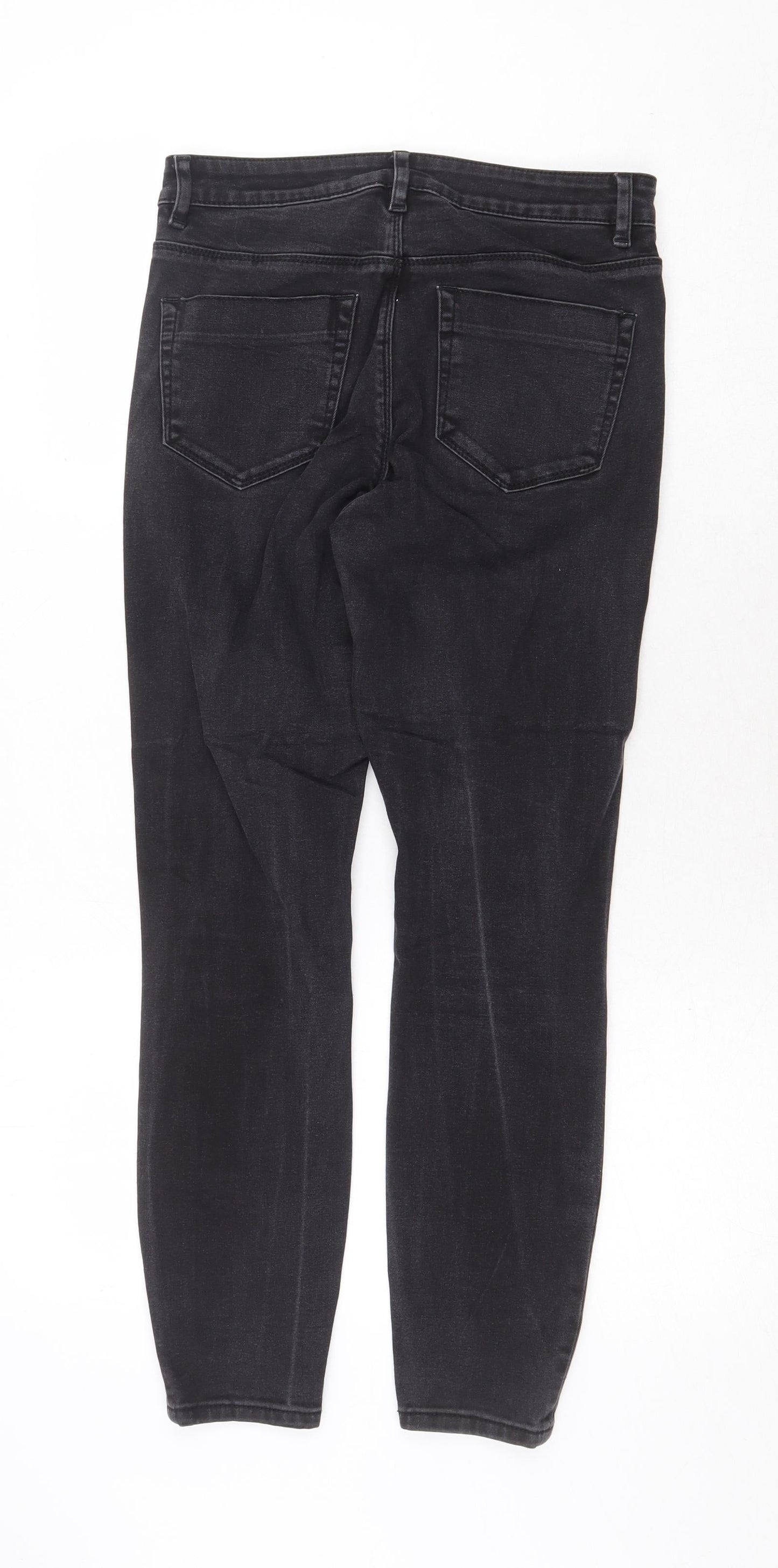 ASOS Womens Grey Cotton Skinny Jeans Size 28 in Regular Zip