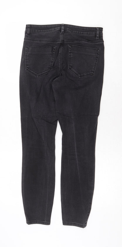 ASOS Womens Grey Cotton Skinny Jeans Size 28 in Regular Zip