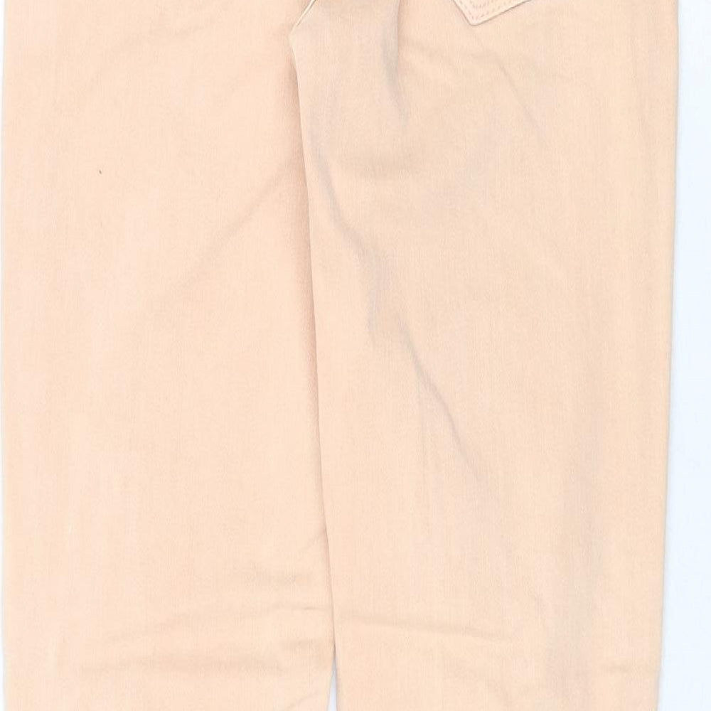 Zara Womens Orange Cotton Skinny Jeans Size 10 Regular Zip
