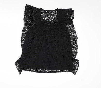 Womens UK Size 8 River Island Black Basic Tank
