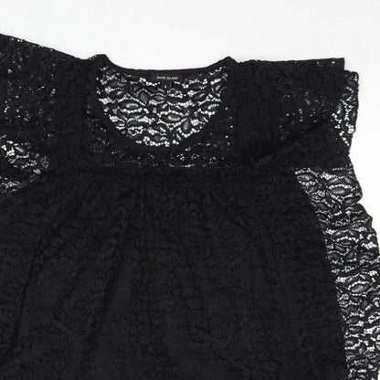 Womens UK Size 8 River Island Black Basic Tank