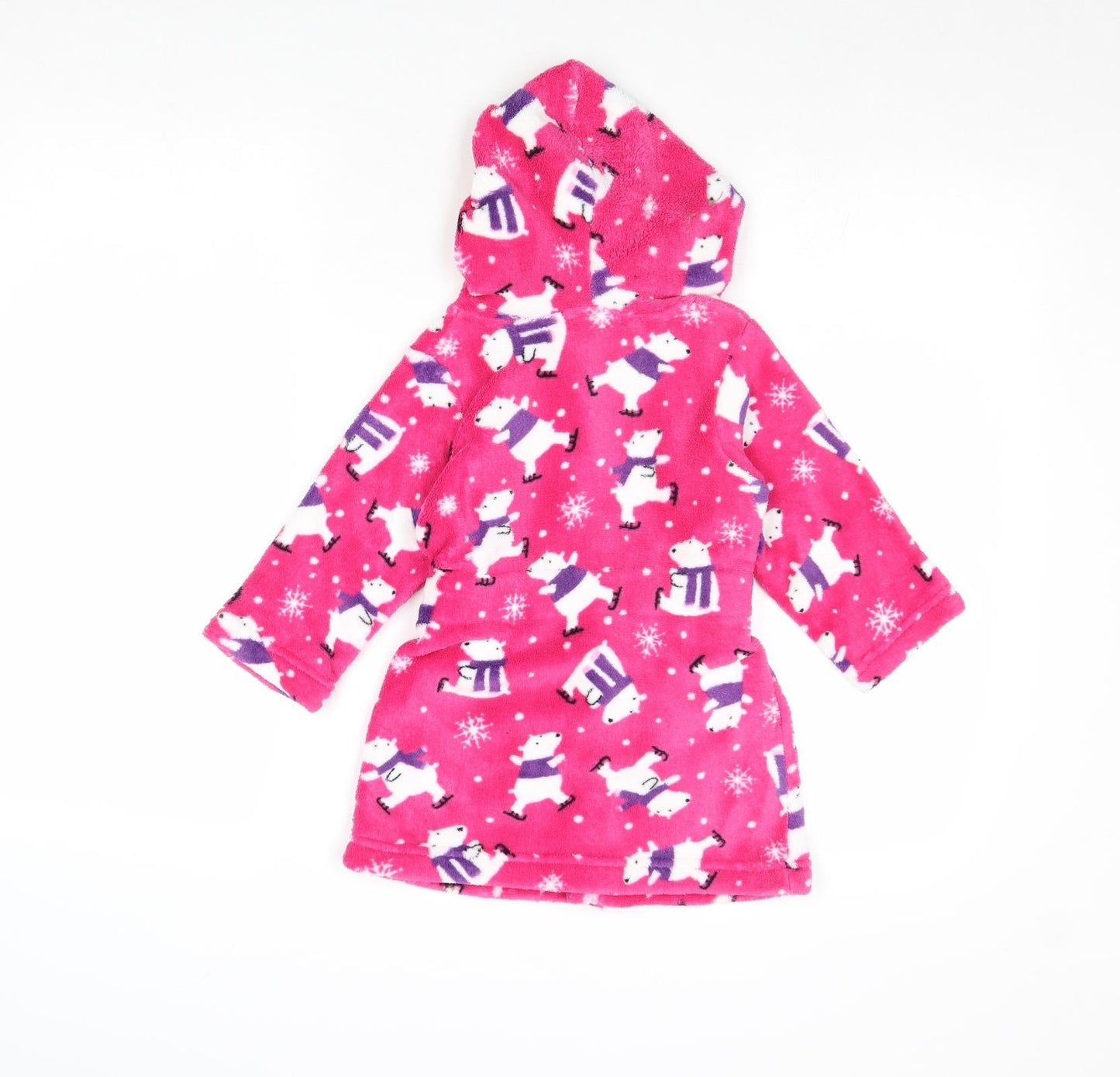 Blue Zoo Girls Pink Geometric Polyester Kimono Gown Size 12-18 Months Tie - Polar Bear