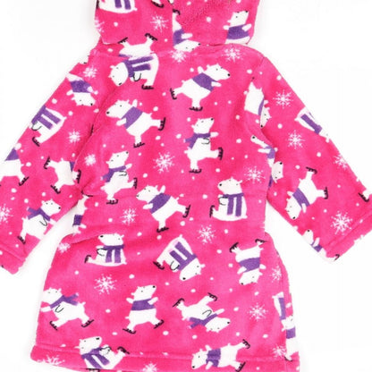 Blue Zoo Girls Pink Geometric Polyester Kimono Gown Size 12-18 Months Tie - Polar Bear