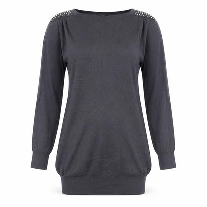 Womens UK Size 12 Marks and Spencer Grey Tunic Jumper