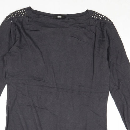 Womens UK Size 12 Marks and Spencer Grey Tunic Jumper