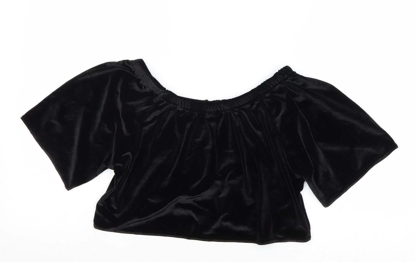 Womens UK Size 6 Missguided Black Cropped Tank