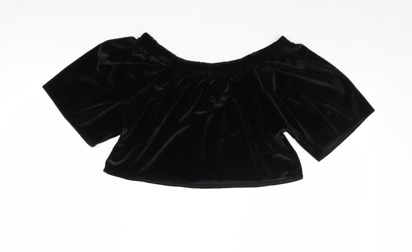 Womens UK Size 6 Missguided Black Cropped Tank