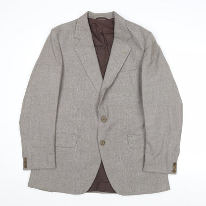 Eural Tergal Mens Brown Polyester Jacket Blazer Size 38 Regular