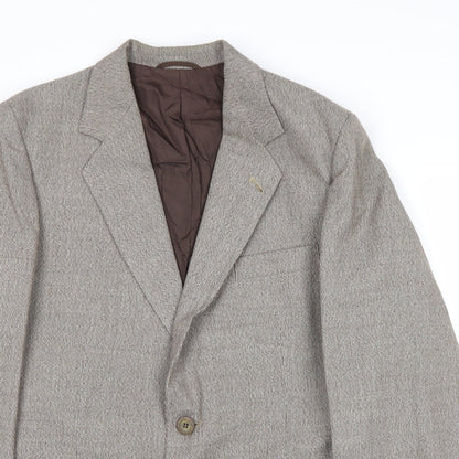 Eural Tergal Mens Brown Polyester Jacket Blazer Size 38 Regular