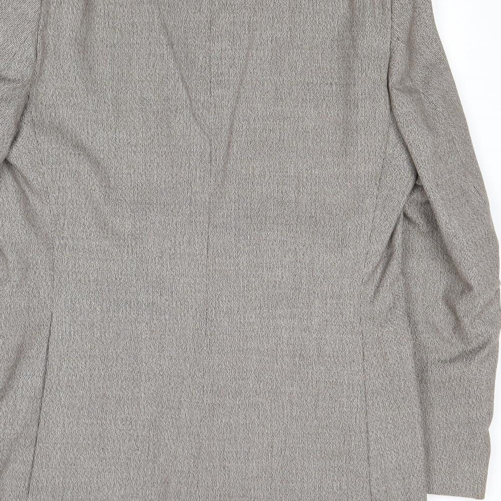 Eural Tergal Mens Brown Polyester Jacket Blazer Size 38 Regular