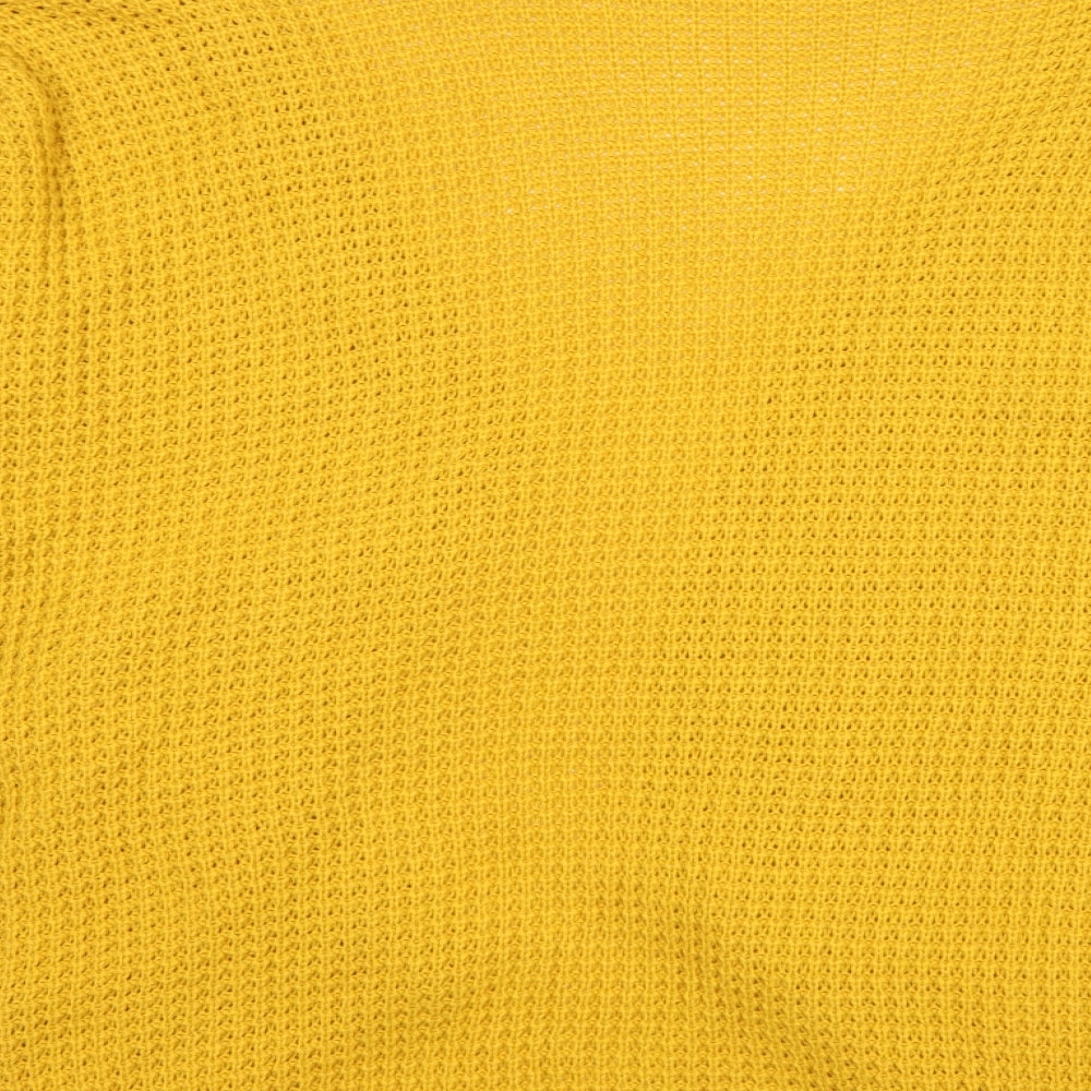 Womens UK Size S Boohoo Yellow Cardigan Jumper