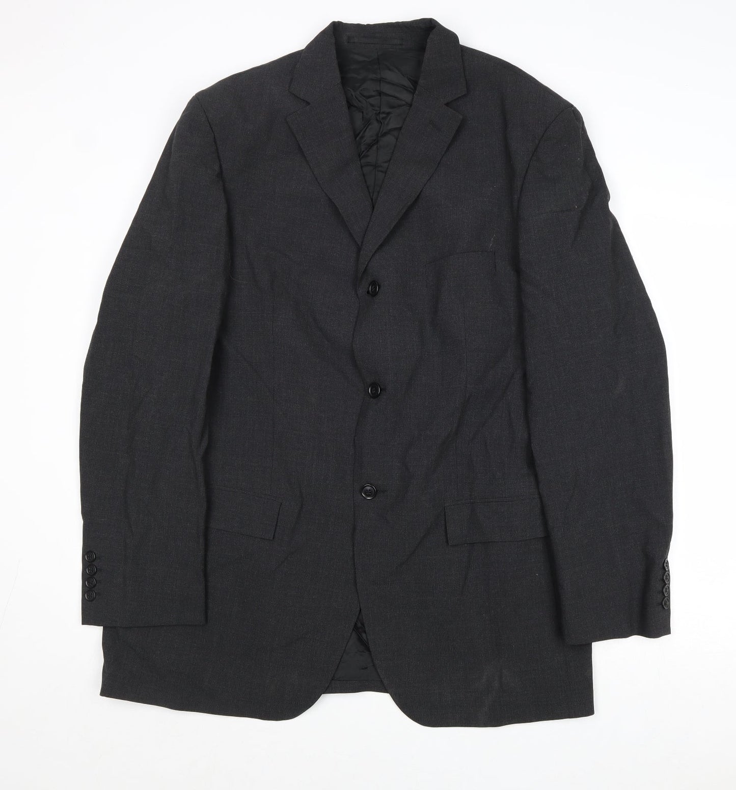 Coleman & Watson Mens Grey Polyester Jacket Suit Jacket Size 44 Regular