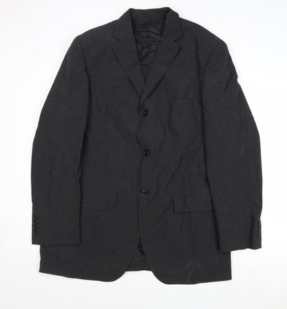 Coleman & Watson Mens Grey Polyester Jacket Suit Jacket Size 44 Regular