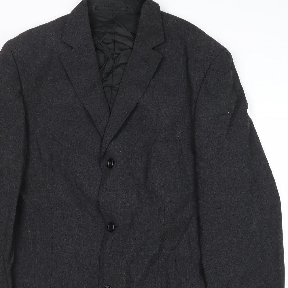 Coleman & Watson Mens Grey Polyester Jacket Suit Jacket Size 44 Regular