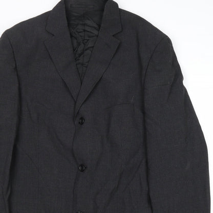 Coleman & Watson Mens Grey Polyester Jacket Suit Jacket Size 44 Regular