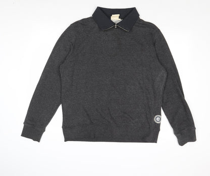 Cotton Farm Mens Black Cotton Pullover Sweatshirt Size M