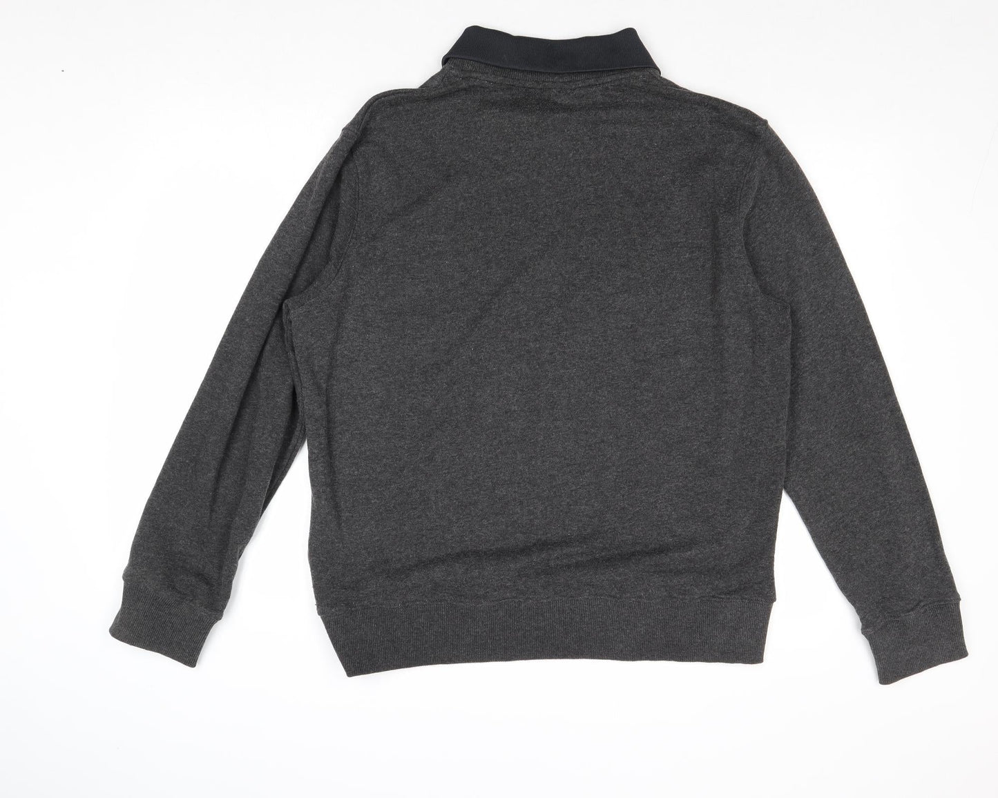Cotton Farm Mens Black Cotton Pullover Sweatshirt Size M