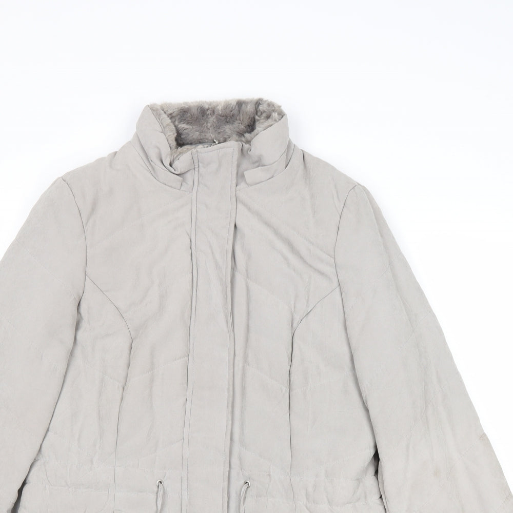 Womens UK Size 10 Roman Grey Overcoat