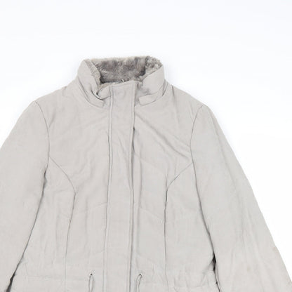 Womens UK Size 10 Roman Grey Overcoat