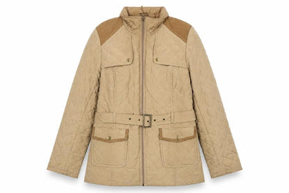 Womens UK Size 16 BHS Brown Quilted Coat