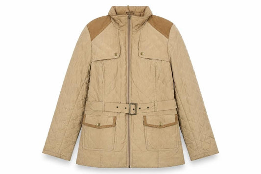 Womens UK Size 16 BHS Brown Quilted Coat