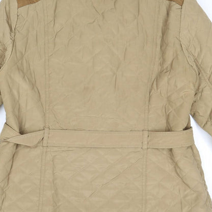 Womens UK Size 16 BHS Brown Quilted Coat