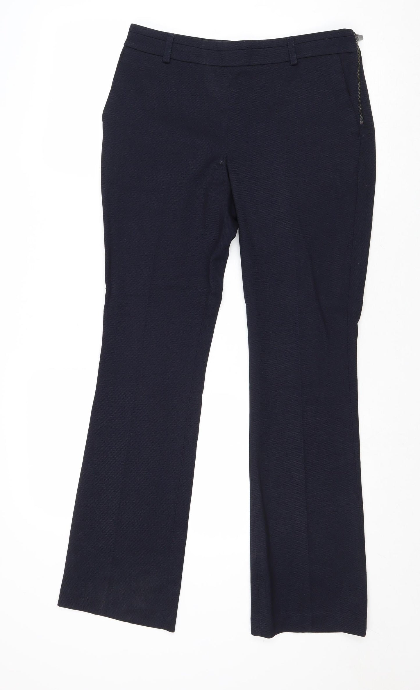 NEXY Womens Blue Polyester Dress Pants Trousers Size 8 Regular Zip
