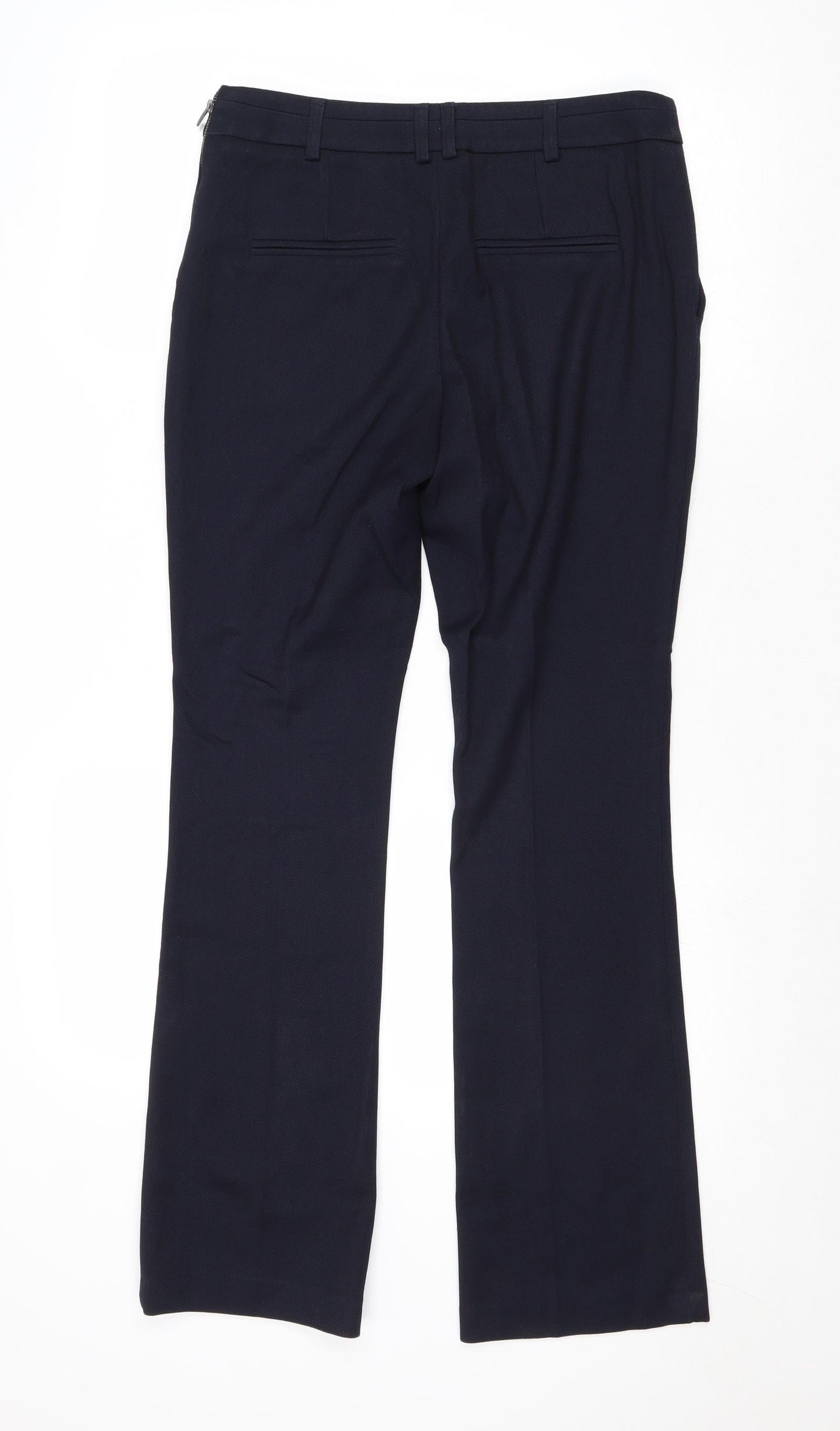 NEXY Womens Blue Polyester Dress Pants Trousers Size 8 Regular Zip
