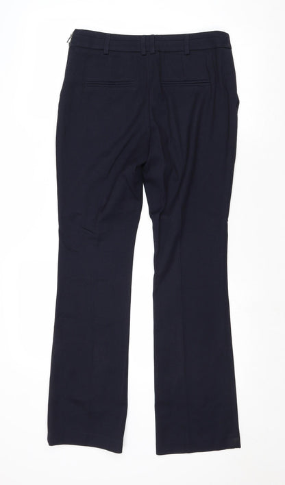 NEXY Womens Blue Polyester Dress Pants Trousers Size 8 Regular Zip