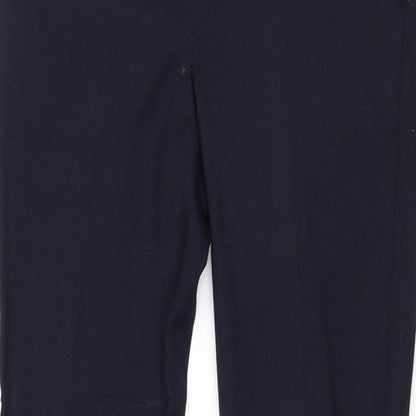 NEXY Womens Blue Polyester Dress Pants Trousers Size 8 Regular Zip