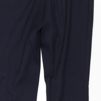 NEXY Womens Blue Polyester Dress Pants Trousers Size 8 Regular Zip