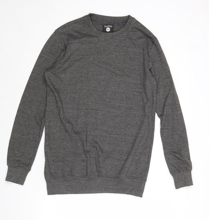 Mens UK Size M Boohoo Grey Pullover Sweatshirt