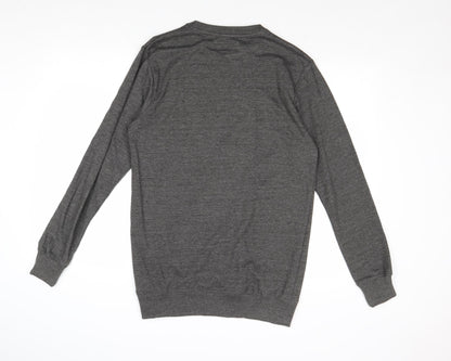 Mens UK Size M Boohoo Grey Pullover Sweatshirt
