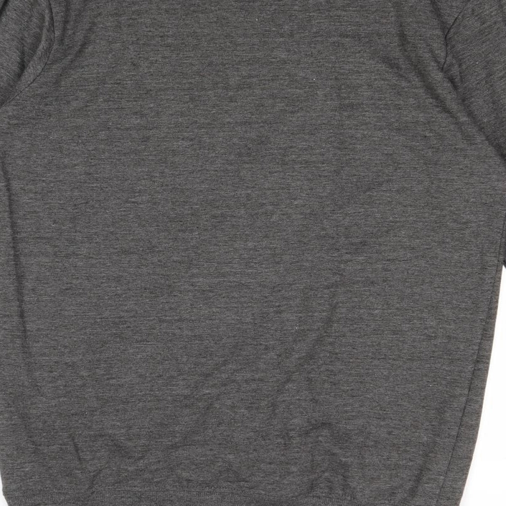 Mens UK Size M Boohoo Grey Pullover Sweatshirt