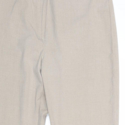 Womens UK Size 14 BHS Regular Fit Dress Pants Beige Trousers