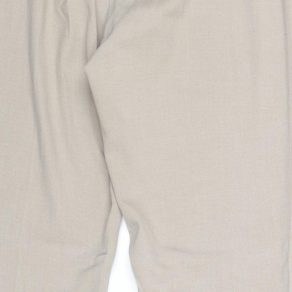 Womens UK Size 14 BHS Regular Fit Dress Pants Beige Trousers
