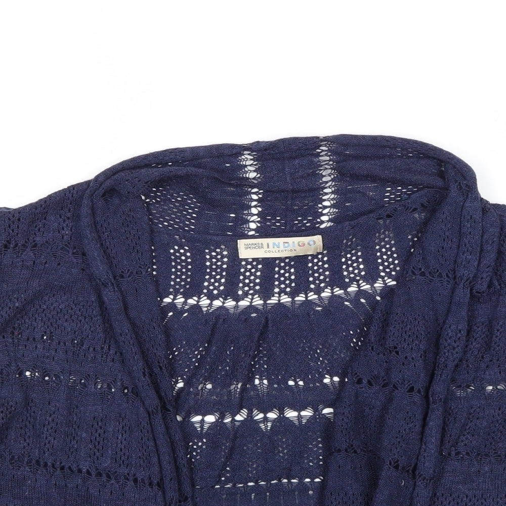 Womens UK Size 12 Marks and Spencer Blue Cardigan Jumper