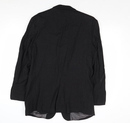 Mens UK Size 40 River Island Regular Black Suit Jacket
