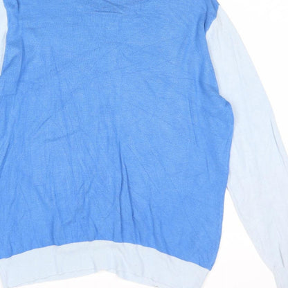 Womens UK Size 14 Savoir Blue Cardigan Jumper