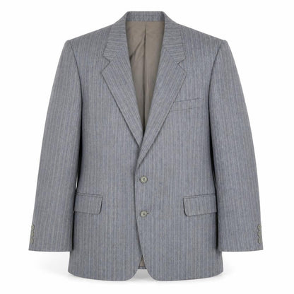 Simon Mens Grey Striped Wool Jacket Suit Jacket Size 38 Regular