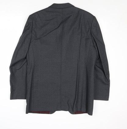 Hornes Mens Grey Wool Jacket Suit Jacket Size 40 Regular