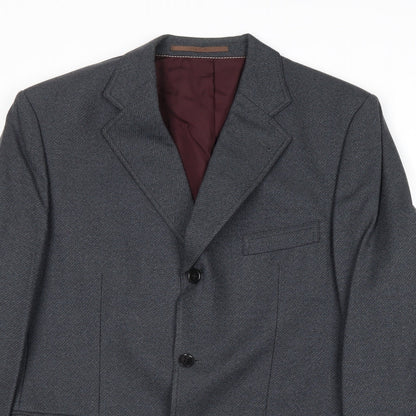 Hornes Mens Grey Wool Jacket Suit Jacket Size 40 Regular