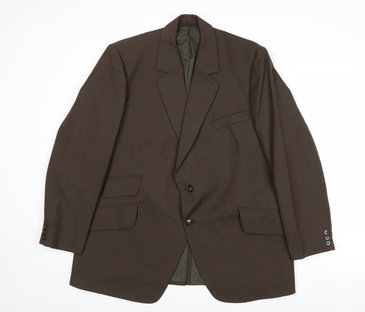 Handgrade Mens Brown Wool Jacket Suit Jacket Size 42 Regular