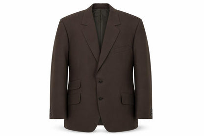 Handgrade Mens Brown Wool Jacket Suit Jacket Size 42 Regular