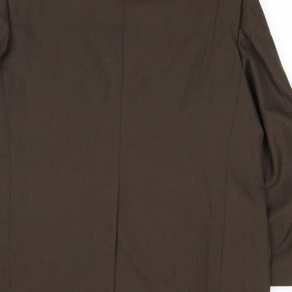 Handgrade Mens Brown Wool Jacket Suit Jacket Size 42 Regular